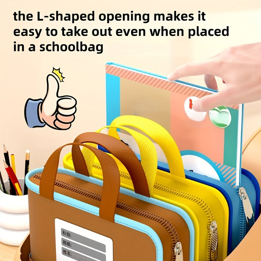 L-shaped A4 file bag, large op - Stationery Supplier review and price