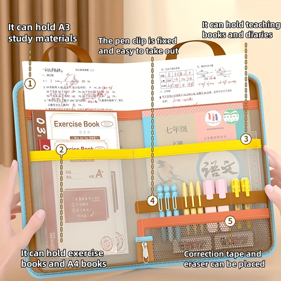 L-shaped A4 file bag, large op - Stationery Supplier review and price