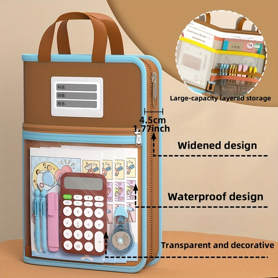 L-shaped A4 file bag, large op - Stationery Supplier review and price
