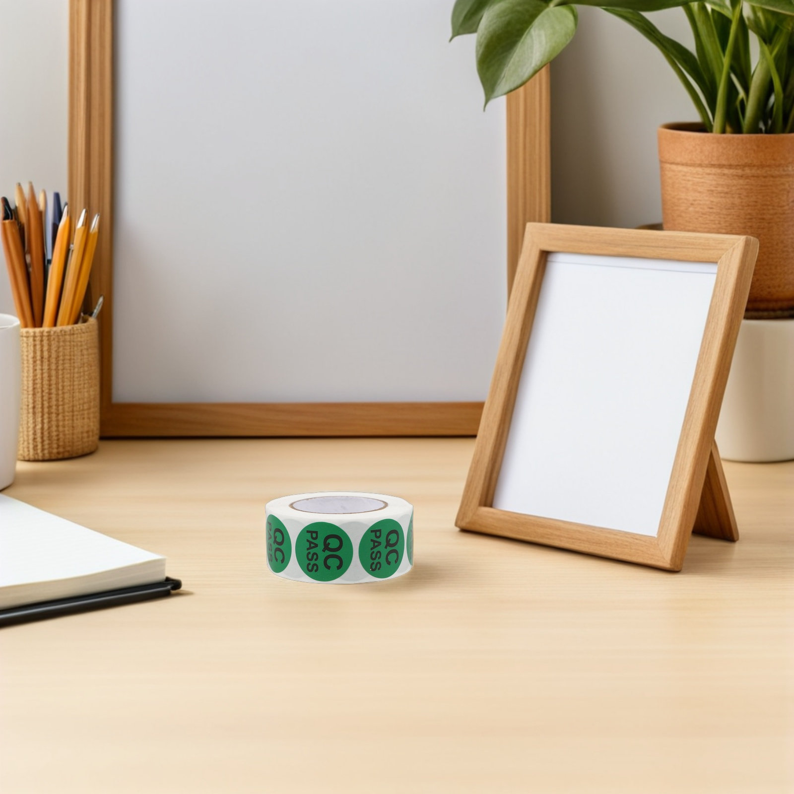 5 Rolls Round Quality Control  - Sticker Label Roll review and price