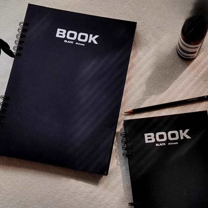 A4 Black Card Sketchbook Doubl - Art Sketchbook Ring review and price
